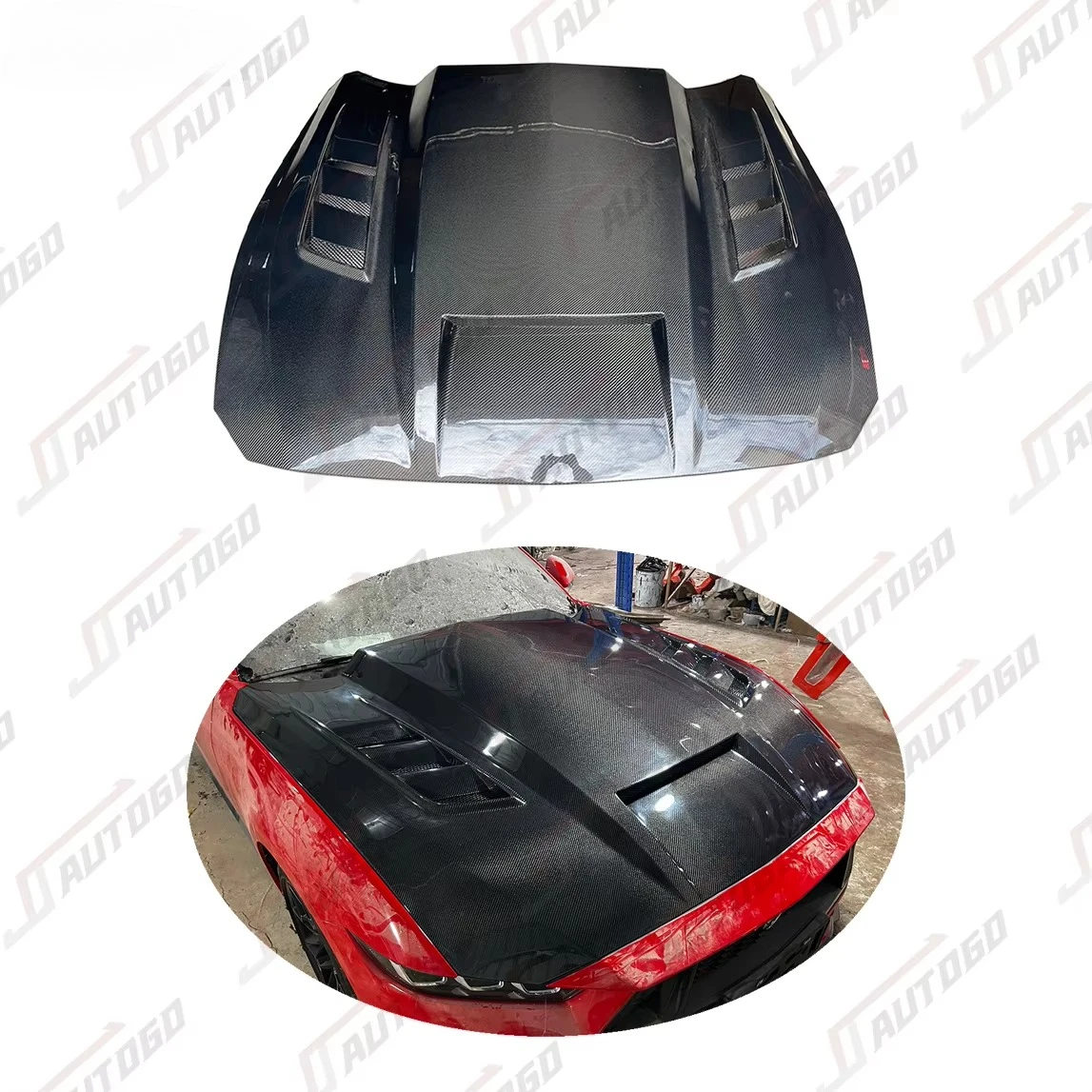 

Auto Modification Conversion TF Carbon Fiber Material Hood Bonnet for Ford Mustang 2024 2025 2.3T 5.0L EcoBoost V8 GT GT3 GT4
