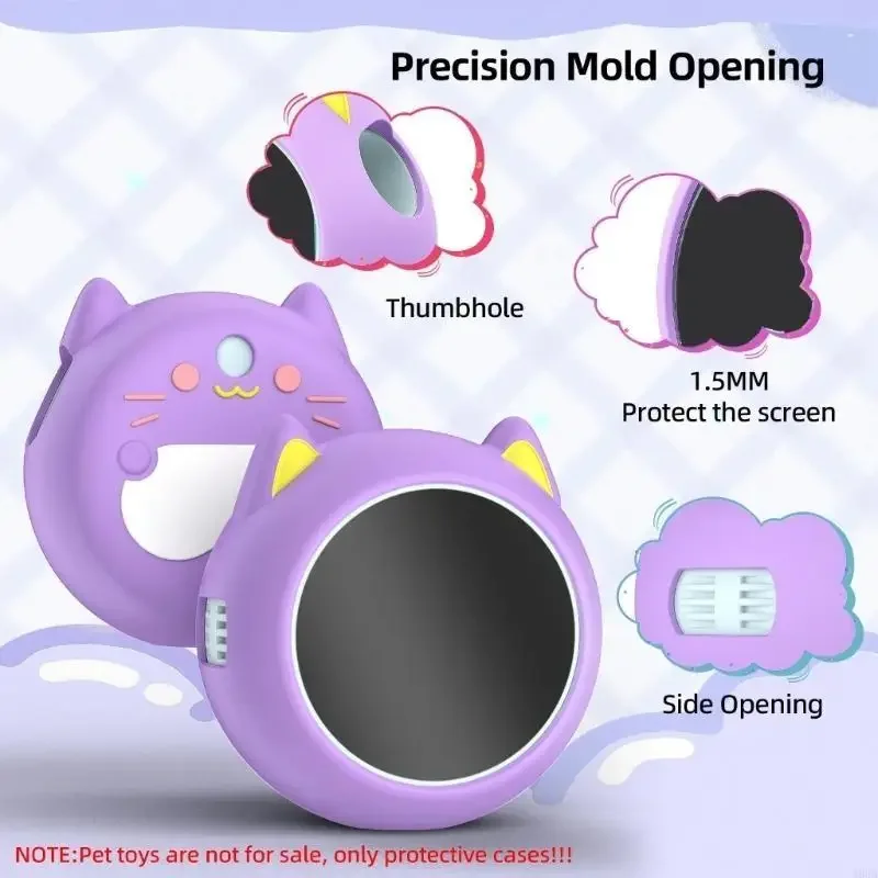 Casca caixa luva silicone macio para punirunes Pet Digital Pet Interactive Toy, tampa proteção leve e flexível H05A