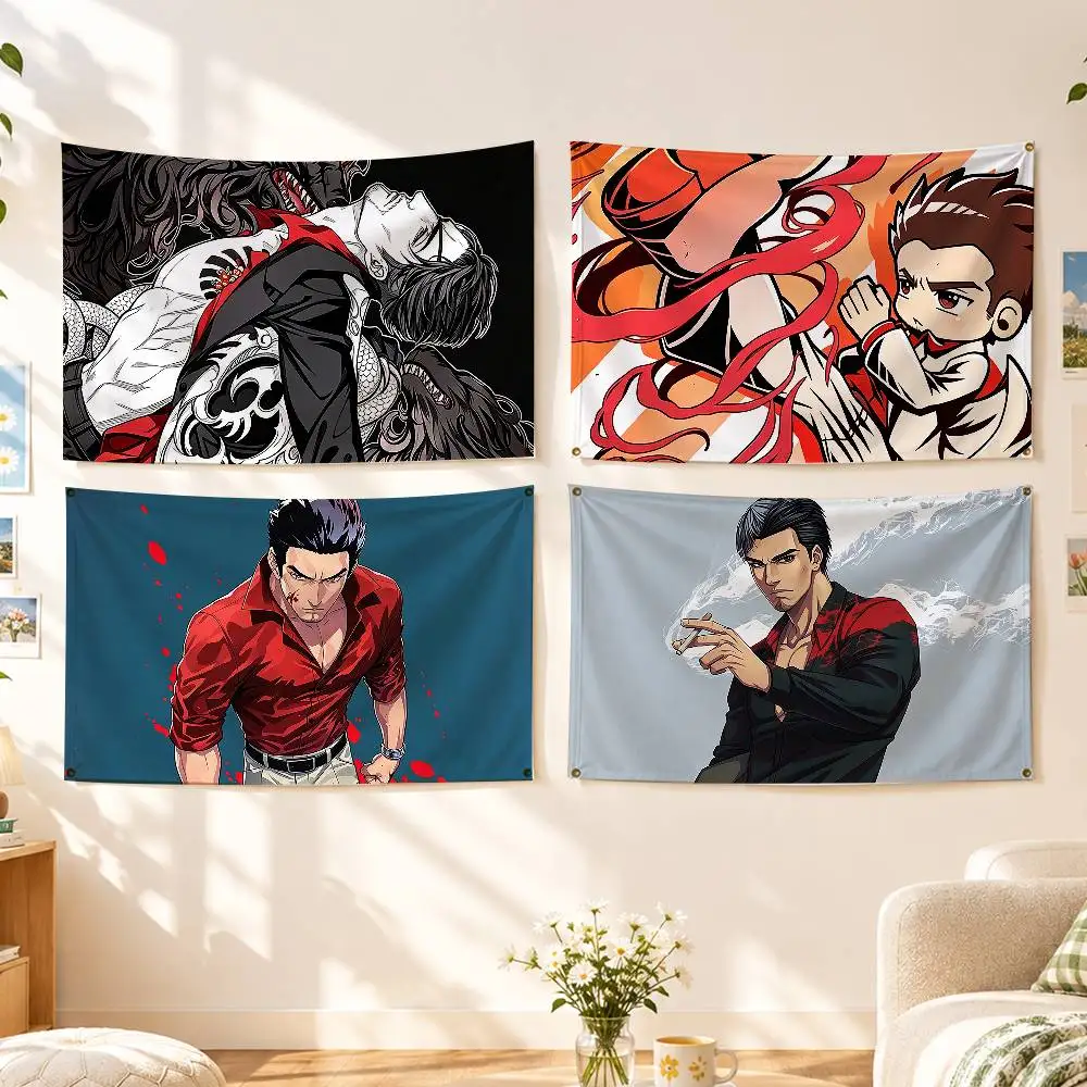 Dragon of Dojima K-kiryu Flags Wall Hanging Background Art Banner for Bedroom Home Outdoor Decor