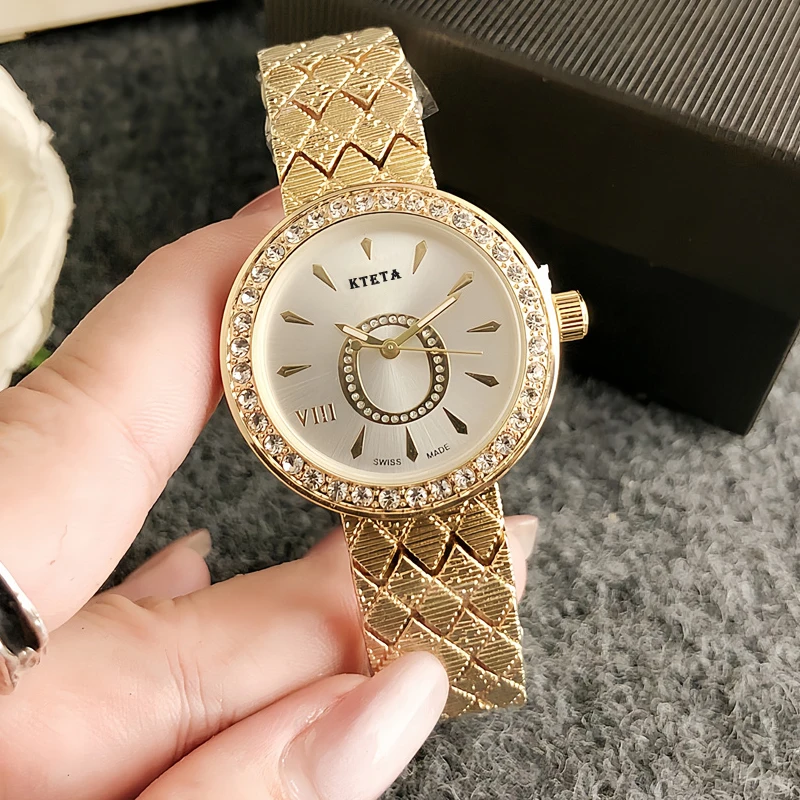 New Women Watch Large pattern Diamond Top Brand Luxury Wrist Watch Waterproof Female Stainless Steel Dress Clock Reloj de mujer