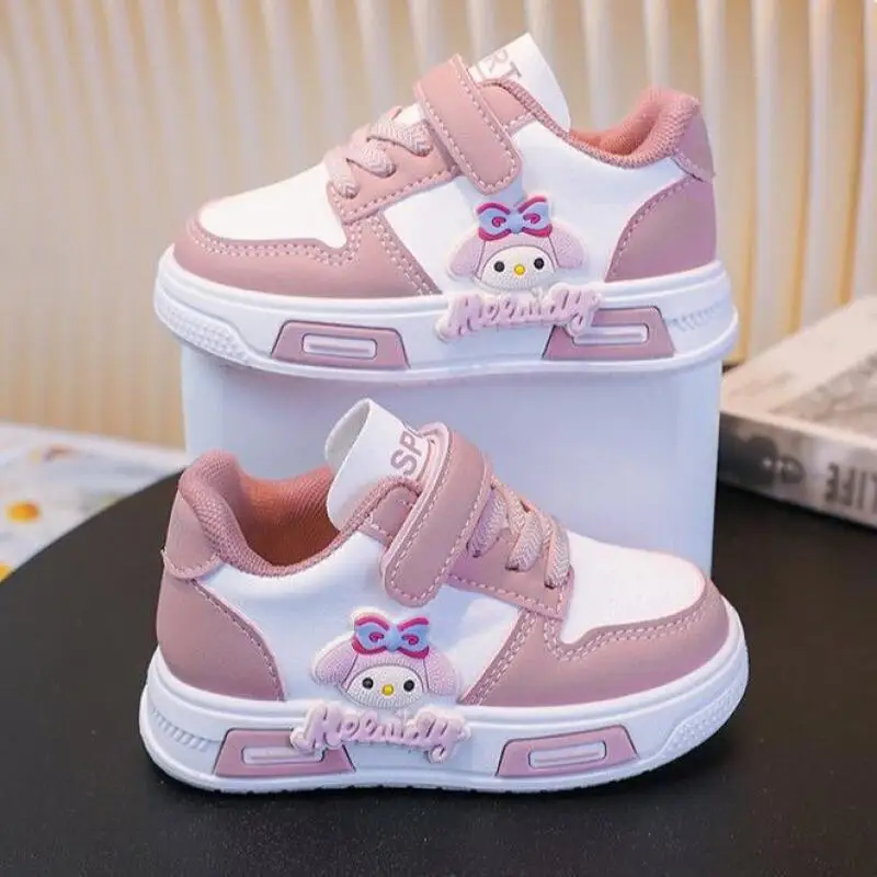 

Sanrio Melody Girls Cartoon Sneakers Spring Autumn Anime Anti-Slip Sports Board Shoes Children's Casual Shoes Baby Toddler Shoes