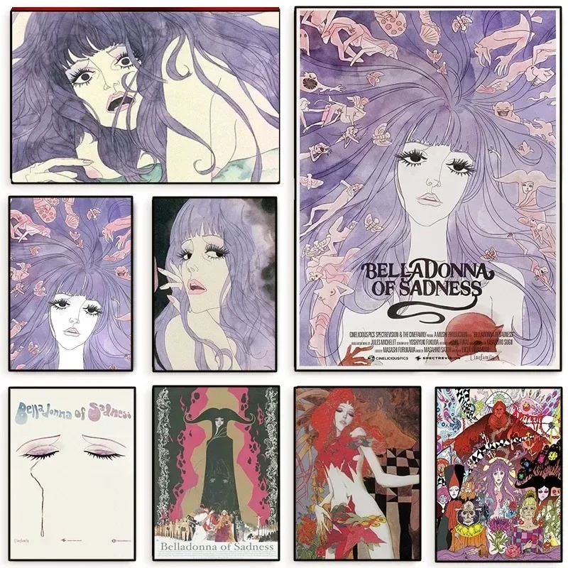 Classic Movie Belladonna of Sadness Poster Wall Art Canvas Posters Decoration Art Poster Personalized Gift Modern Family Bedroom