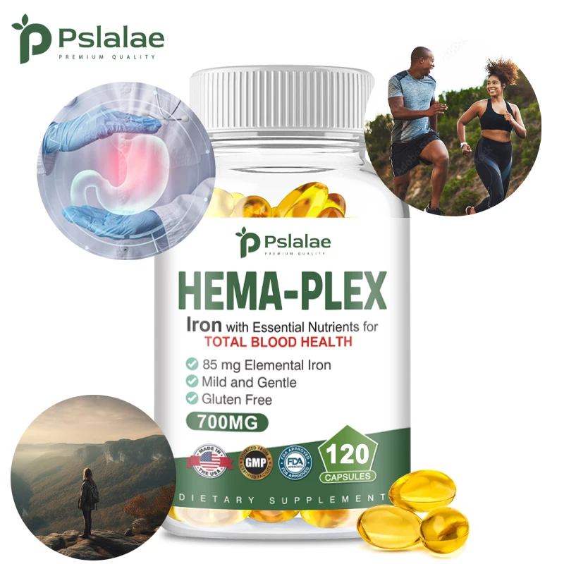 

HEMA-PLEX Iron - Supports Immune System, Promotes Red Blood Cell Health, Nutritional Supplement, Boosts Energy, Gluten Free