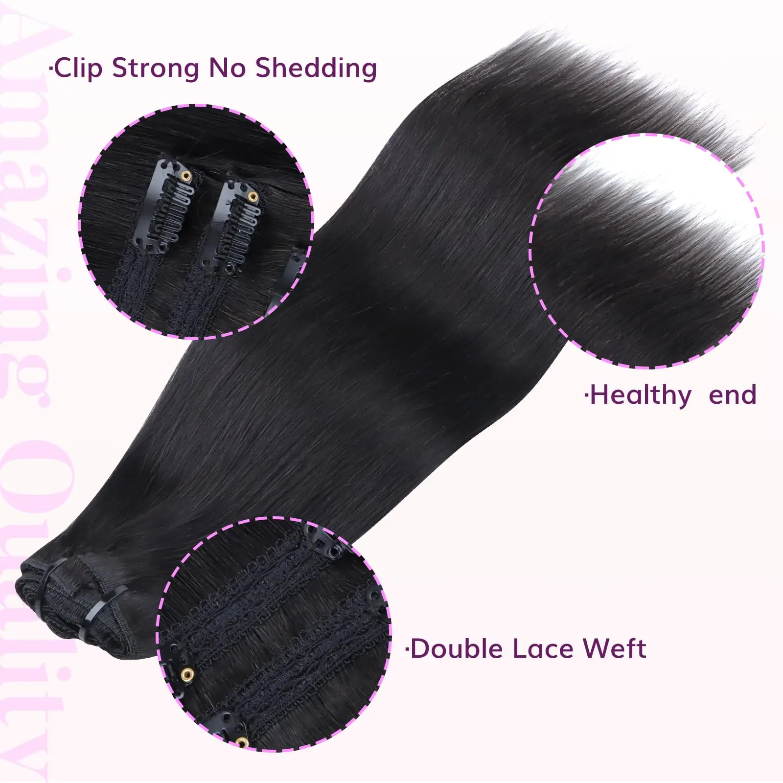 Clip In Hair Extensions Echt Menselijk Haar Steil 12 Inch 120G Natuurlijk Echt Maagdelijk Menselijk Haar Clip Ins Echt Menselijk Haar