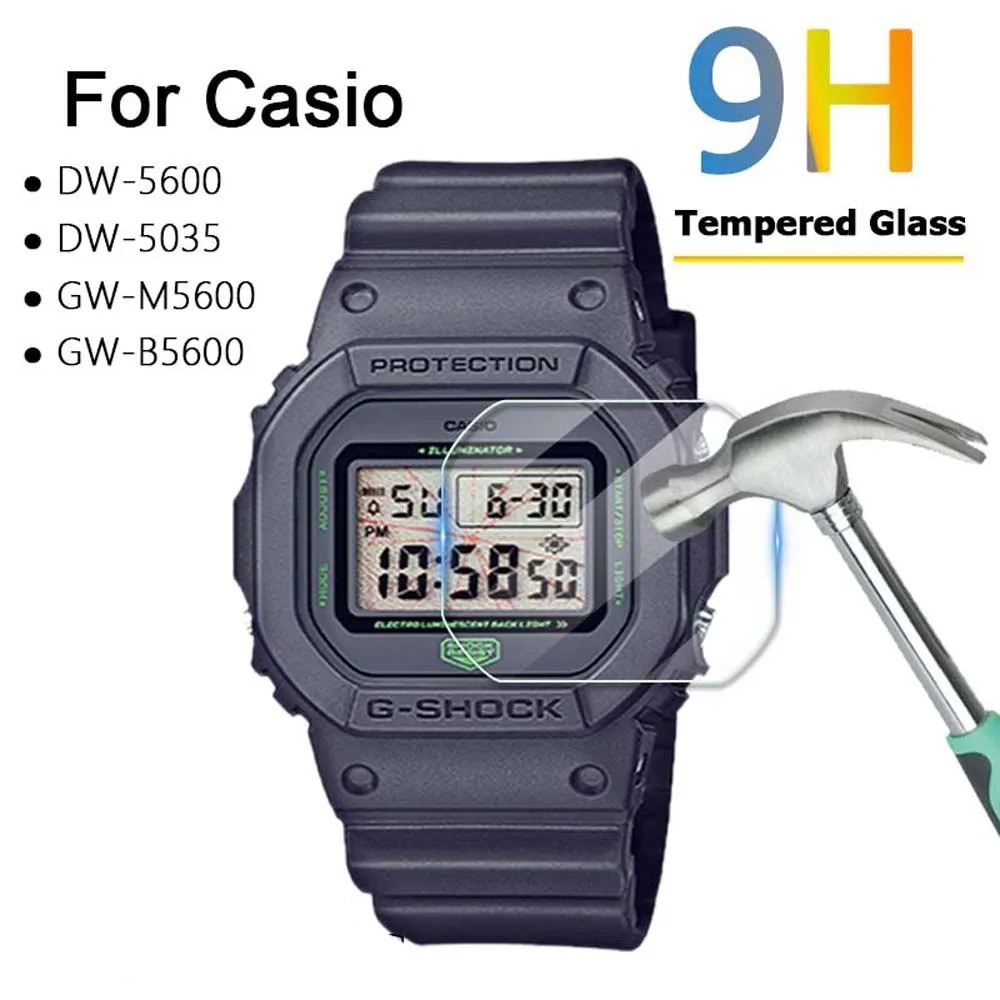 Premium Tempered Glass Screen Protector Film for Casio GW-B5600 GW-5600 DW-5600 DW-5600BB GM-5600 GW-M5610 GMW-B5000 GBX-100