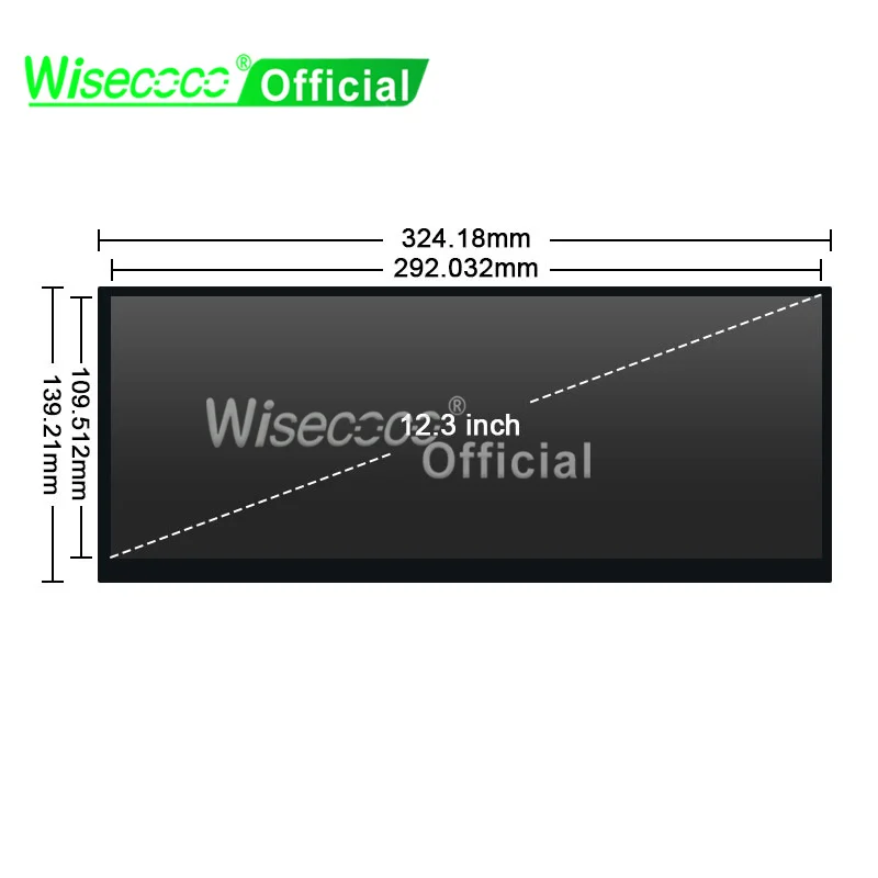 Wisecoco 12,3 inch 1920x720 touchscreen ingebouwde automotive display stretchbar IPS breedbeeld TFT LCD-controllerkaart