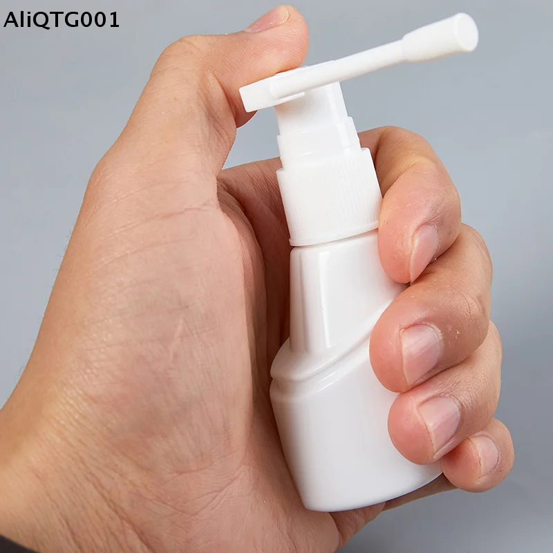 ‌ Botella de spray nasal de plástico vacía de 30 ml, atomizador de niebla de rotación pequeña para uso médico y farmacéutico