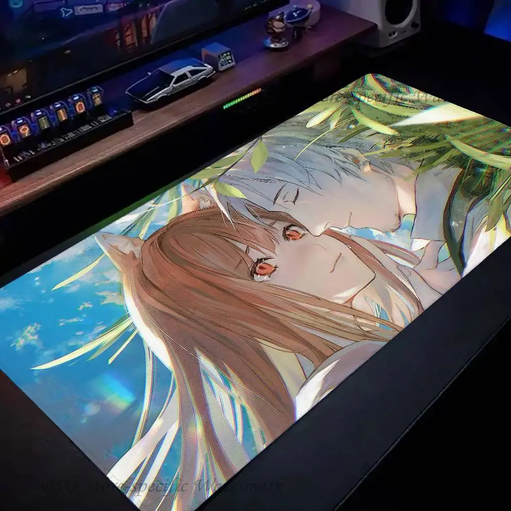 Animation Spice And Wolf Mousepad Non-slip Suitable For Office Computers Laptops E-sports Game Desk Mats XXL Keyboard