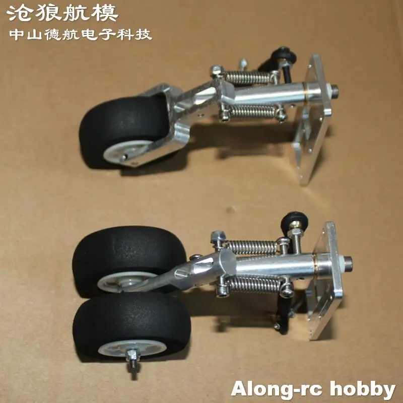 Jeu de tours de train d'atterrissage à double ressort agenouillé, servo en métal 12g, 98-158mm pour modèles d'avion RC, avion à jet souterrain RC, pièces de bricolage