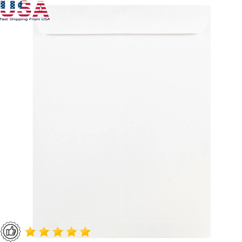 Buste open end 9x12 bianche, confezione da 25 documenti postali ideali leggeri, volantini, inviti, progetti