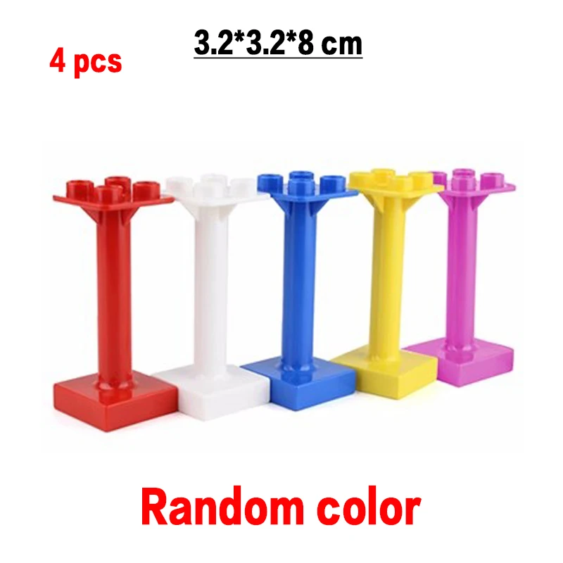 Big Building Blocks Accessory DIY Fence Post  Compatible Large Bricks Scene Expansion Toys Children Assemble Girl Kids Gift