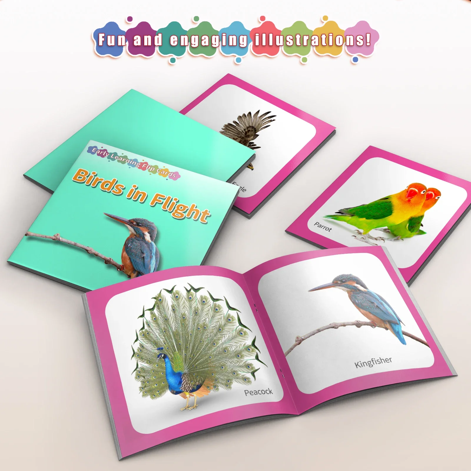 Card Books - Lively Knowledge Card Books for Early Learning, Visually Stimulating Educational Cards