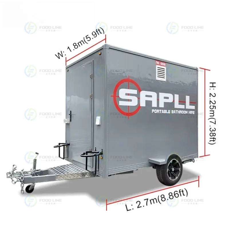 Wecare Mobile Portable Toilet and Outdoor Ensuite Shower Rooms Trailer for Sale Customized