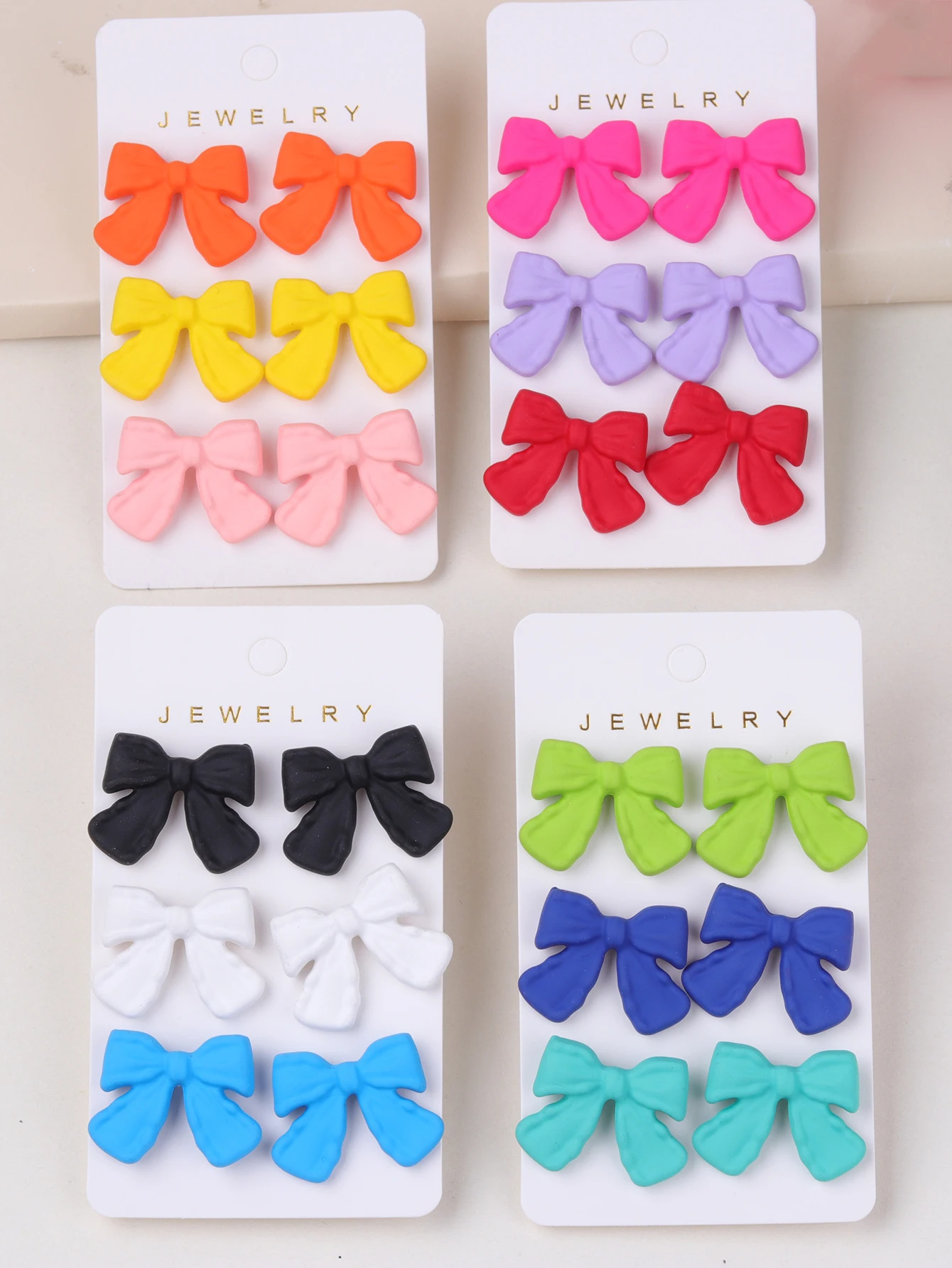 1 Set Of 3 Pairs Sweet And Cool Style Bow Earrings For Women\'S Simple Elegant Ear Accessories Unique Jewelry Gifts