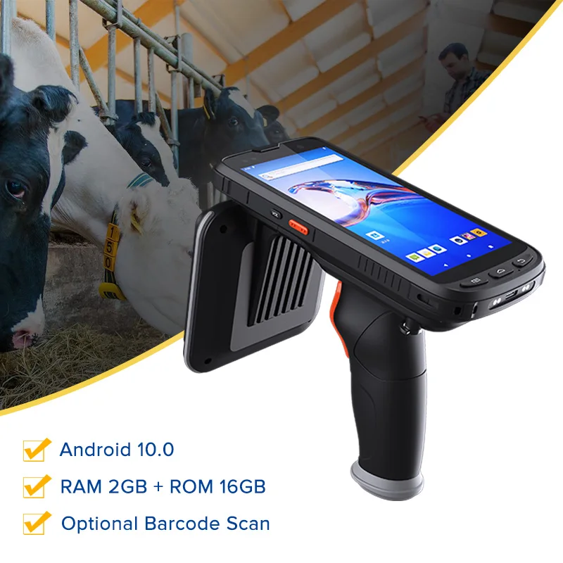 UHF Handheld RFID Reader Long Range Android with Wifi Bluetooth 4G Camera Function for Warehouse Management