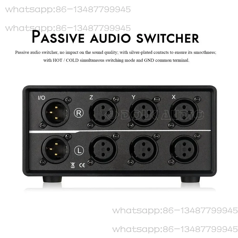 MC103-3F Little Bear 3-IN-1-OUT 3 ways XLR Balanced Audio Converter Stereo Passive Selector Switcher