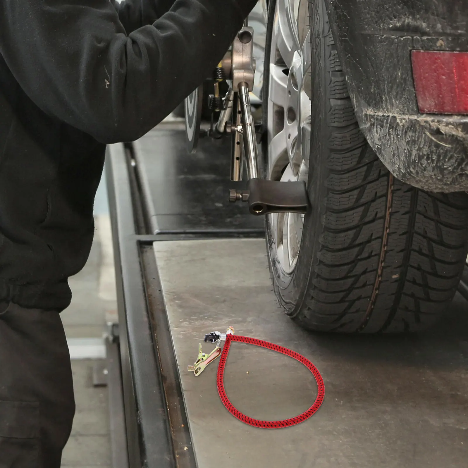 

Red Flexible Tire Inflator Hose Compatible with Bicycle Motorcycle Scooter Car Pumps Universal Valve Adapter Efficient Quick