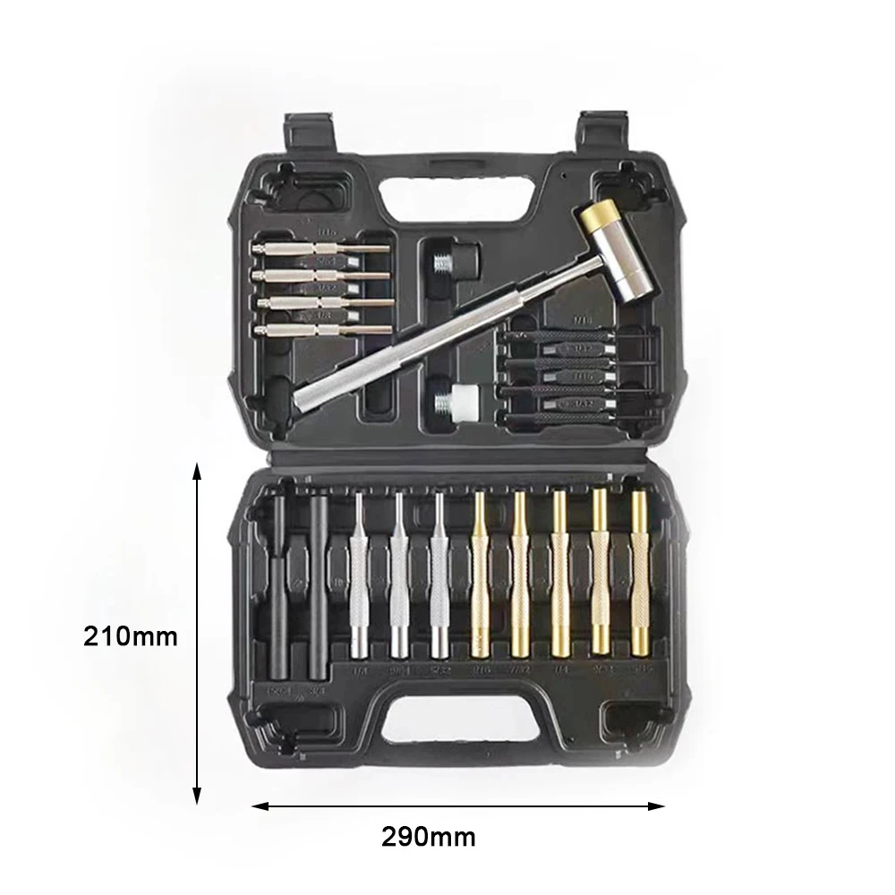 K50 Hand Tools Hammer Roll Gunsmithing Punch Punch Professional Brass Set 21pcs Kit Portable Maintenance Tools