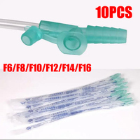 10pcs F6/8/10/12/14/16 Medical Oral Cavity Mouth Sterile Suction Catheter Household Manual Sputum Aspirator Tube Adult Children