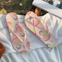 Infradito da spiaggia da donna Flat Outside Seaside Beach Fruit Cartoon Sandals infradito Outdoor Slides Summer Home bagno Shoes