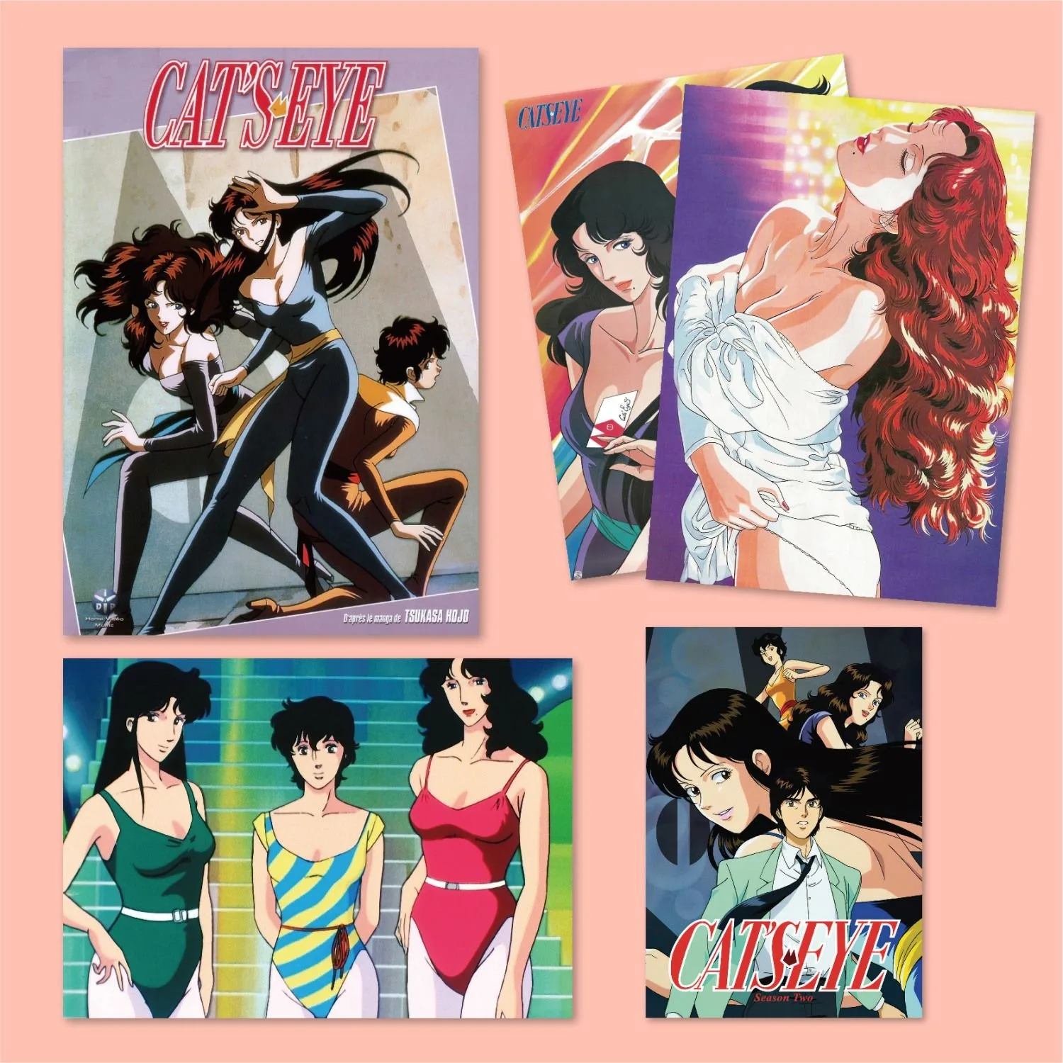 

Anime Cat's Eye Kisugi Sisters Unframed Canvas HD Poster, 80s Vintage Wall Art for Bedroom Gaming Room Living Room Home Decor