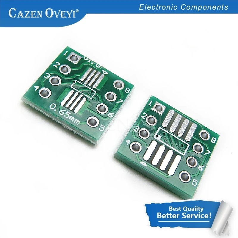 20pcs/lot TSSOP8 SSOP8 SOP8 to DIP8 PCB SOP-8 SOP Transfer Board DIP Pin Board Pitch Adapter In Stock