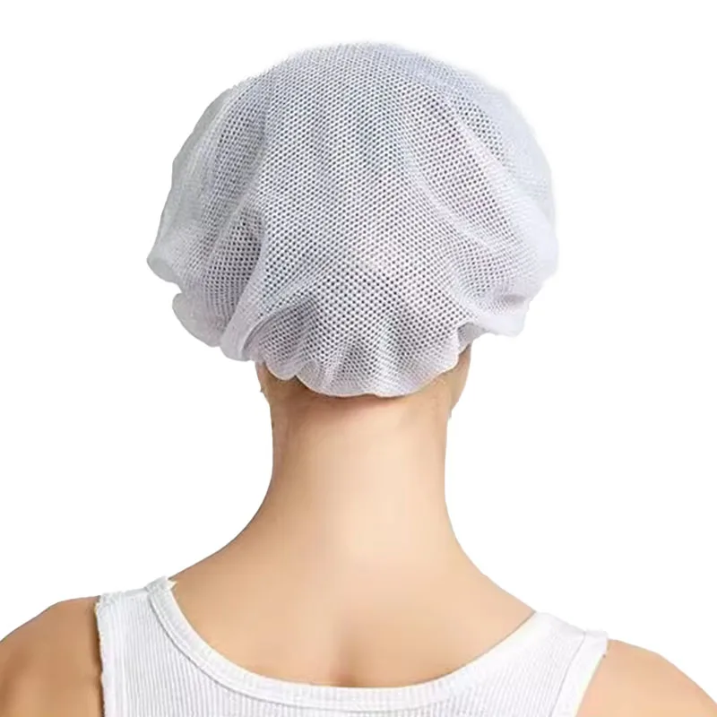 2pc Unisex Elastic Mesh Caps Hair Nets Chef Cap Chic Work Headband Food Service Cook Hat Bundled Hair Cooking Hygienic Cap Hotel