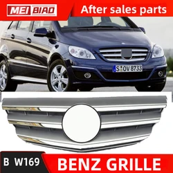 For Mercedes Benz B Class W169 Grille Middel Net Front Center Bunper Grill Silver Replace Part Car Auto