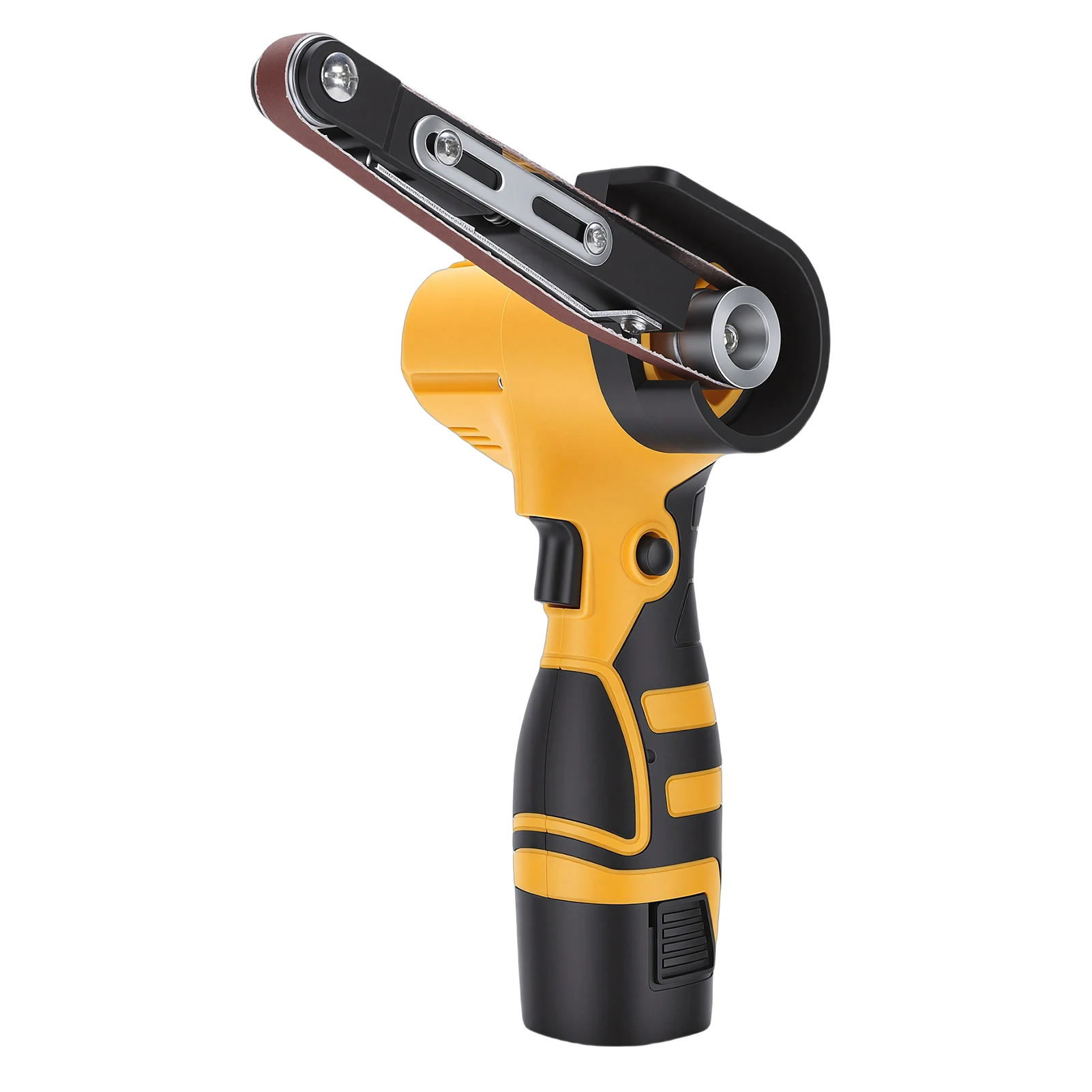 Cordless Belt Sander, 7000RPM Mini Belt Grinder with Variable Speed, 1500mAh Battery and Charger, Portable Sanding Tool for Wood