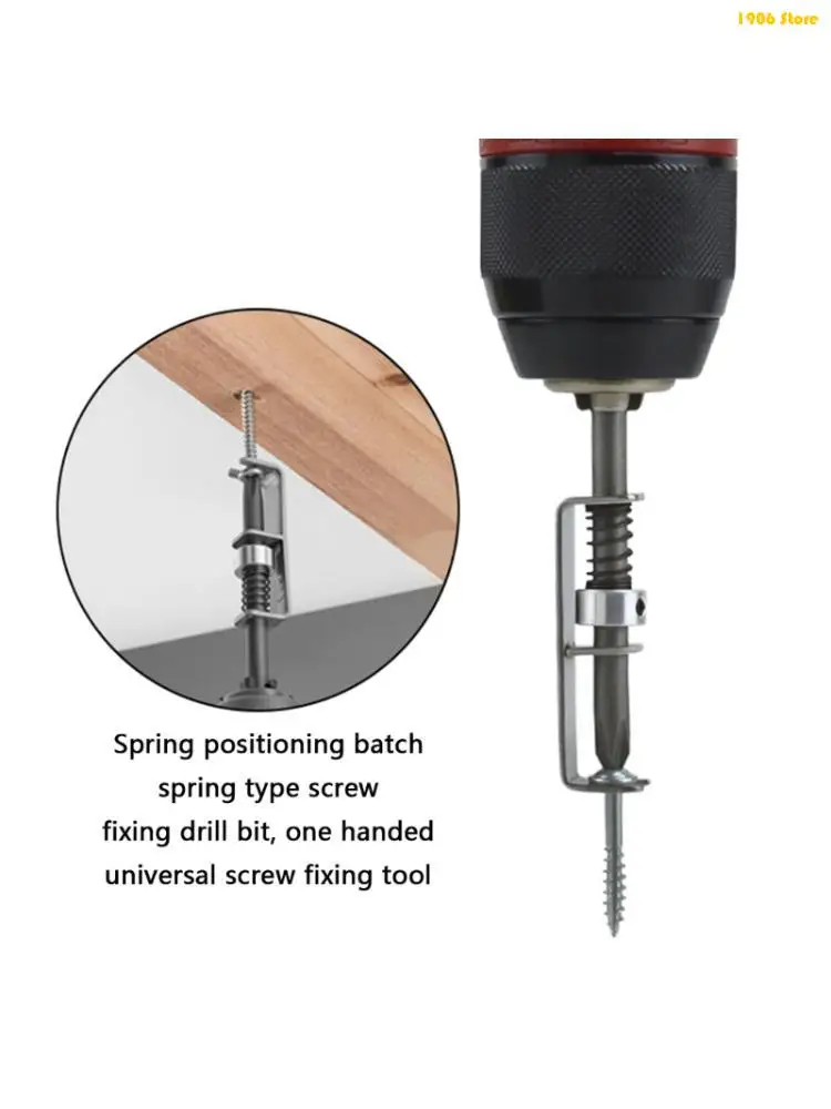 U1JB Portable Aluminum Screwdriver Tool Spring Loaded Design for Tight Space Areas