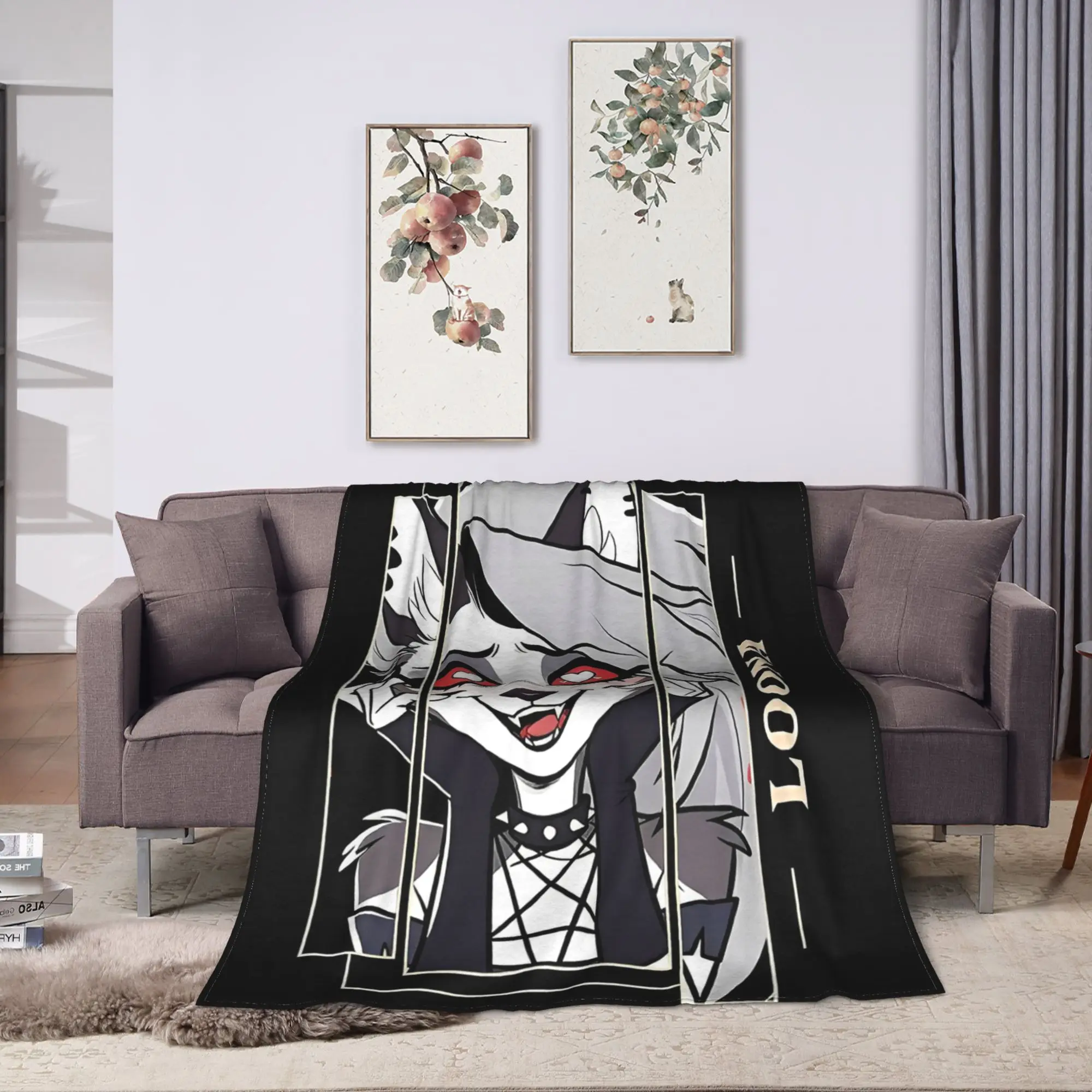 Helluva Boss Loona  Blanket  Super Soft Street Trend Plush Throw Blanket For Girls Boys Home Decor Flannel Bedspread Bed Cover