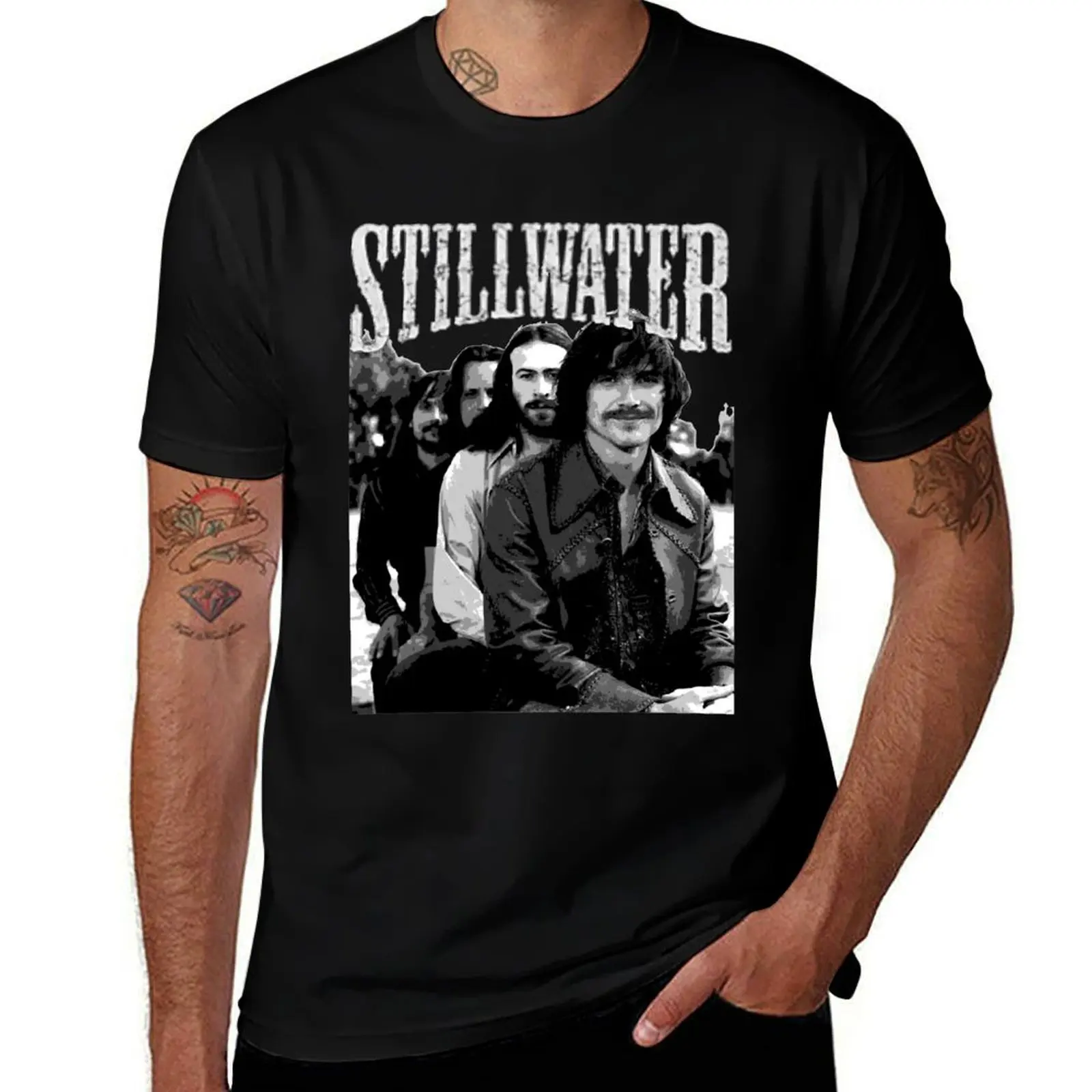 Stillwater Classic T-Shirt black cotton t-shirt plain for man package t shirts for man graphic vintage T-Shirt