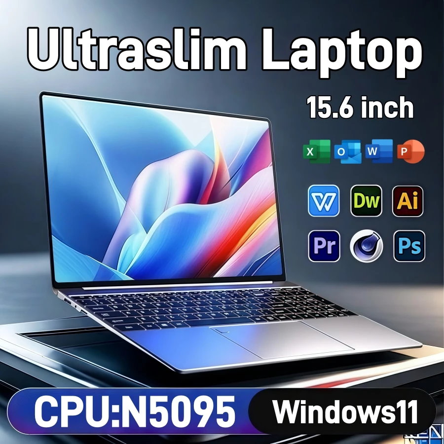 15.6インチ Intel N5095 ゲーミングノートパソコン ポータブル ノートPC IPS 16GB/32GB DDR4 512GB/1TB SSD Windows11 バックライトキーボード セール