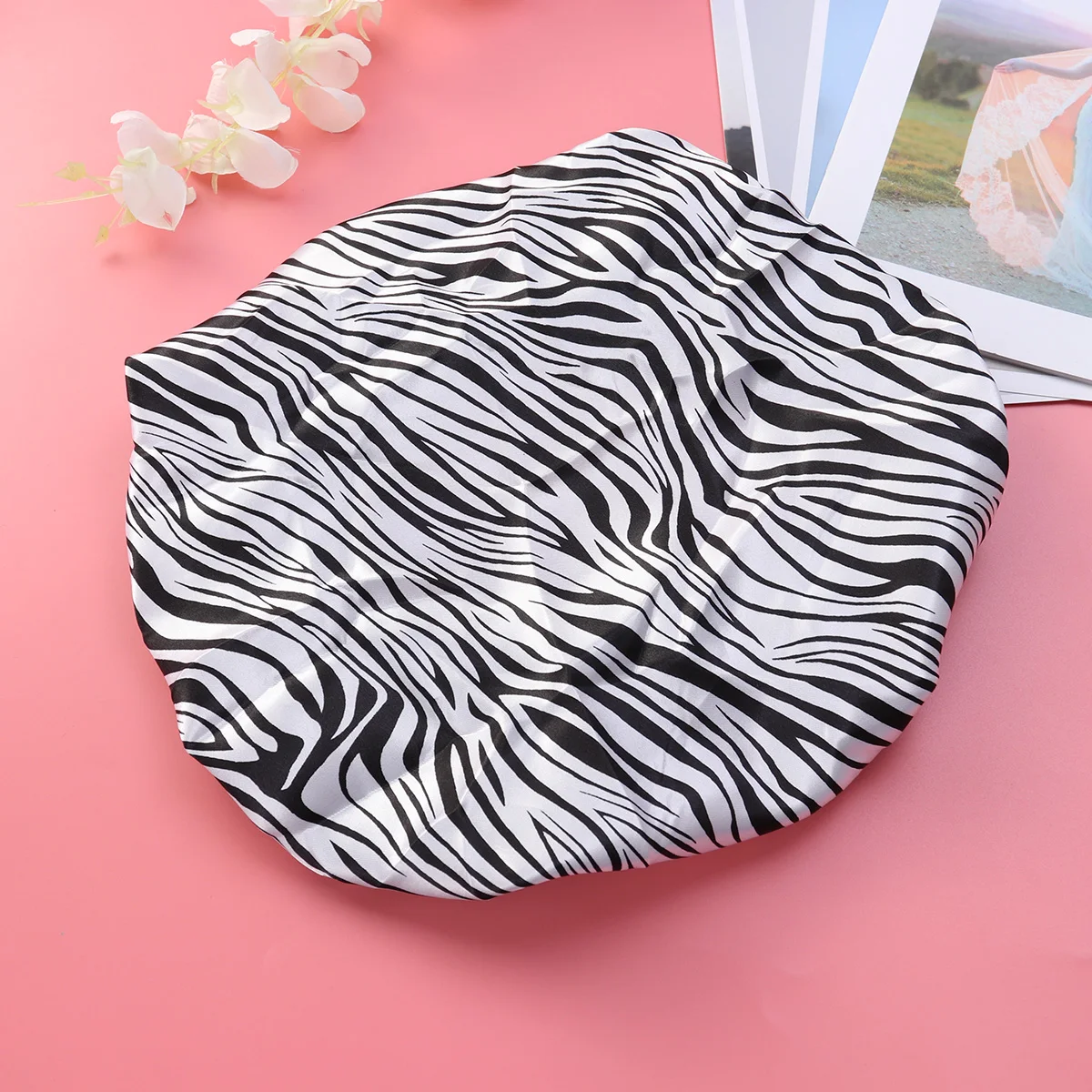 

Satin Sleeping Cap Women Wide Side Hair Loss Durable Polyester Keeps Hair Neat Wide Side Long Use