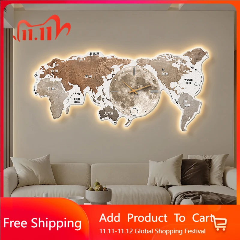 

Скандинавские настенные часы для ресторана, цифровой минималистичный дизайн, роскошные настенные часы, большой размер, художественная роспись, светодиодные украшения Duvar, домашний декор