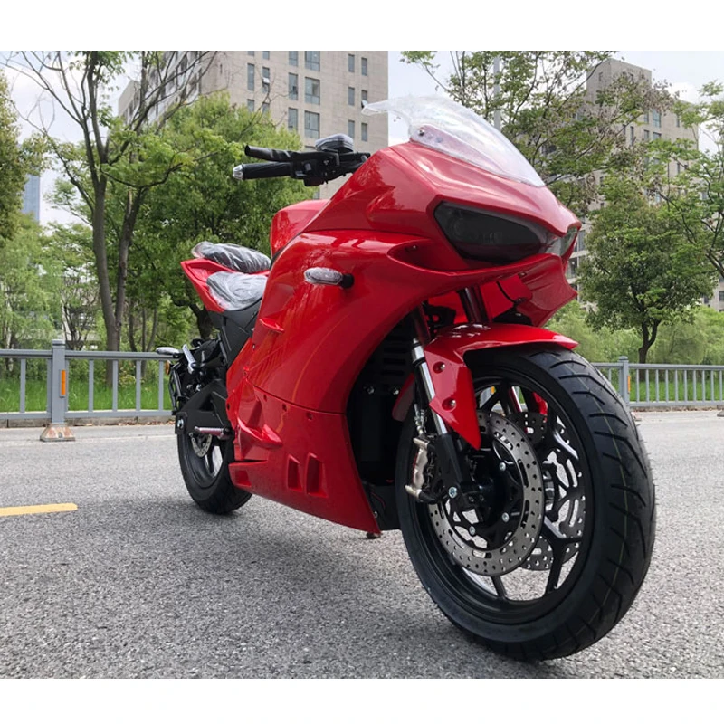 Chain Electric Vehicle Mid-mounted Motor 4000W 110km/h Long Distance Electric Motorcycle