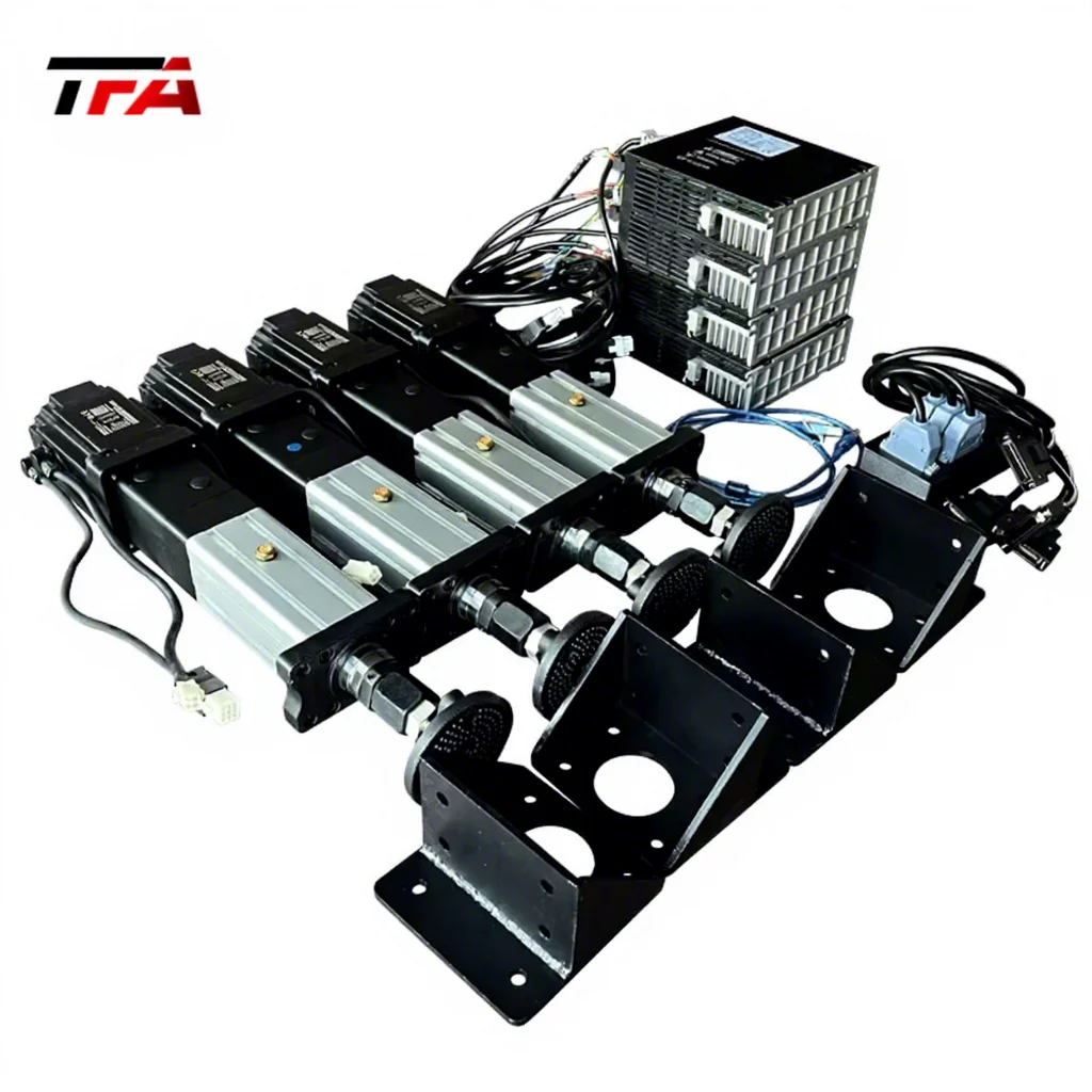 Aluminum Profile Frame Sim Racing Cockpit Rig 4 Axis 100mm Actuators VR Compatible Drift Racing Platform Sports Entertainment