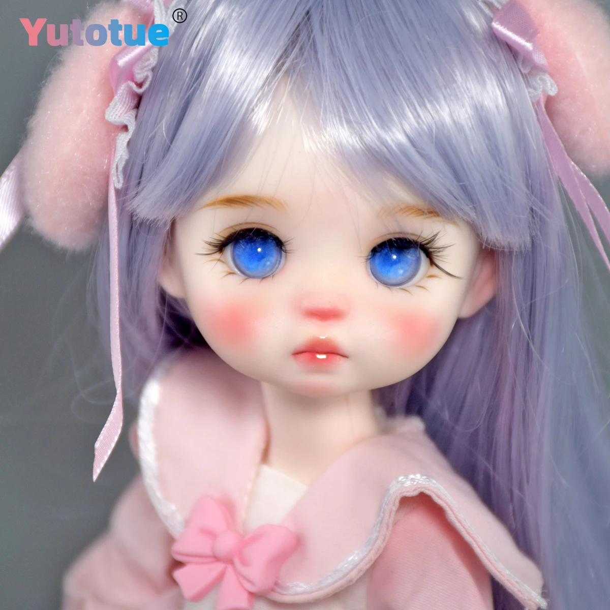 YUTOTUE 12 inch Height Girl Doll Toy Blue Eyes Makeup Lifelike Removable Dress Shoes Wigs Full Set Kids Gift
