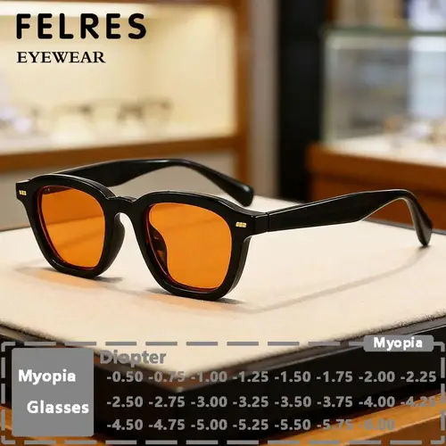 Imagen 1 del producto Gafas de Sol Cuadradas de Diseño para Miopía, Gafas Graduadas con Tinte para Hombre y Mujer, Gafas para Conducir con Protección Solar