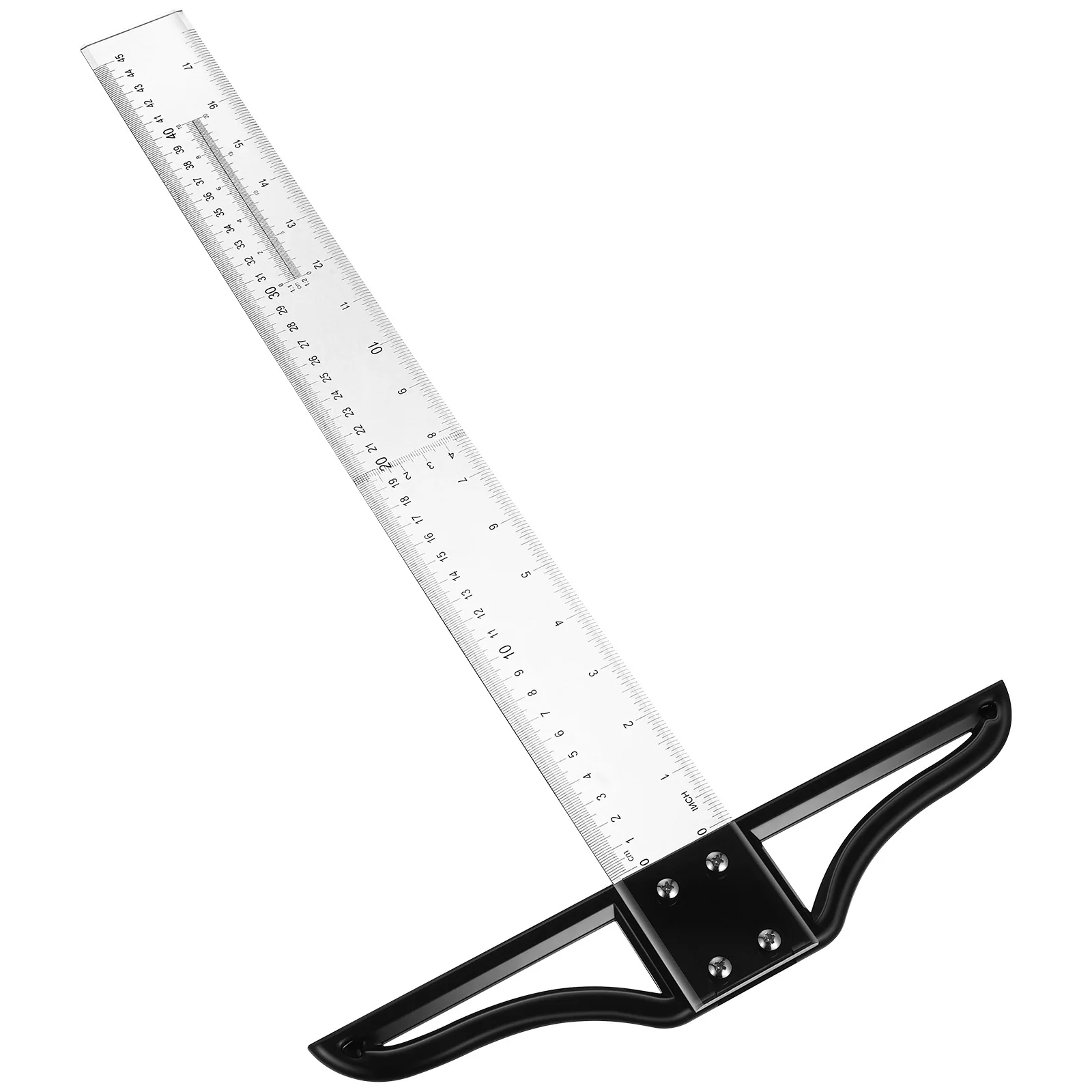 Woodworking Measuring Tool 18 Inch Clear Acrylic Ruler Parallel Edge Guide for T Shirt Design Drafting