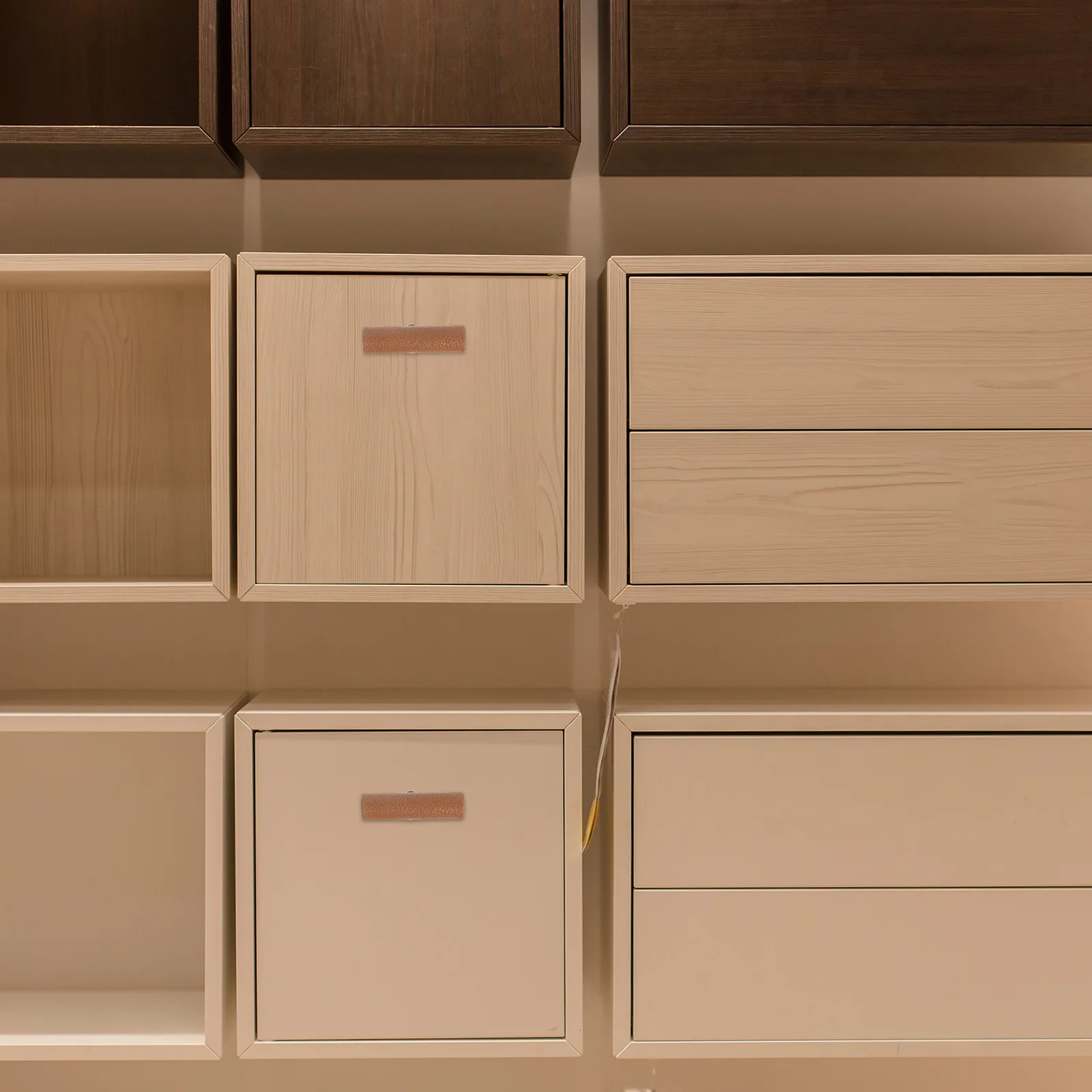 

2Pcs Faux Drawer Pulls Zinc Alloy Single Hole Cabinet Handles Khaki Modern Dresser Knobs Hardware Dresser Drawer Handle