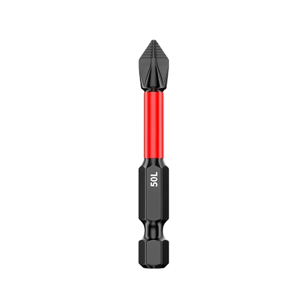 Cross Screwdriver Magnetic Batch Head High Strength Operations Red Black Alloy Steel Applications For DIY Projects