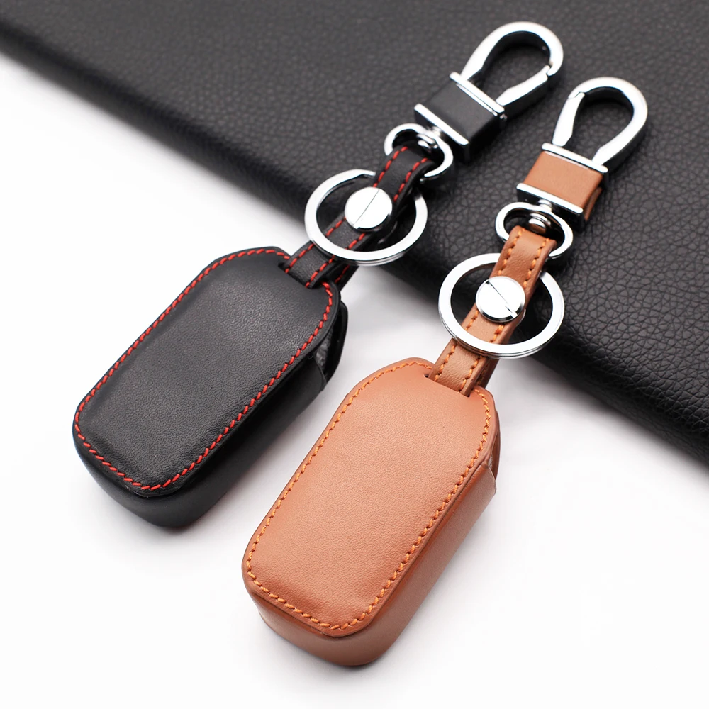 Exquisite Genuine leather car key cover fob case for suzuki swift 2017 2018 wagon r 2 buttons remote style car key case