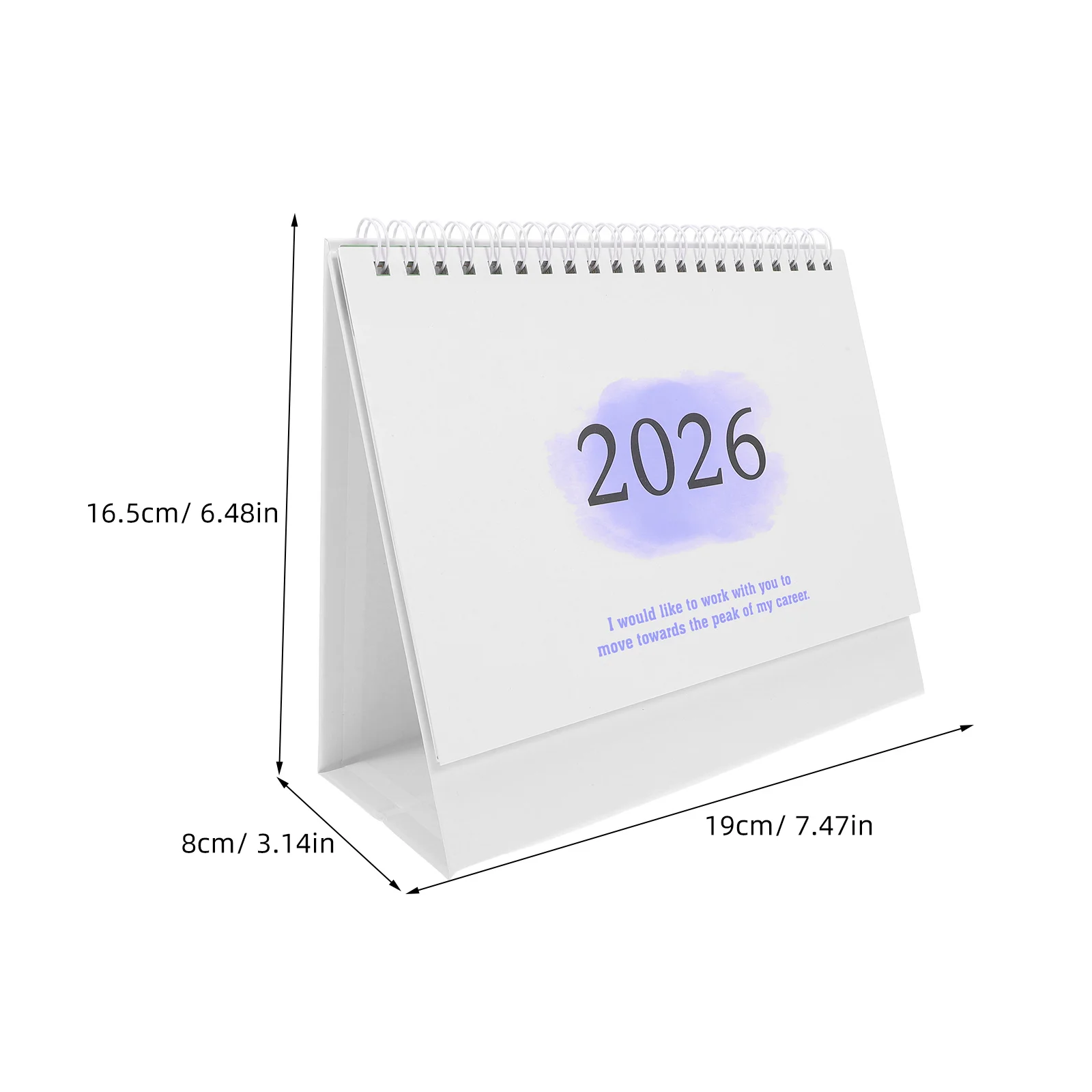 2026 Desk Mini Table Flip Calendar For Planning Organizer Stand Up Desktop Calendar Small Space Decor Sky-Blue