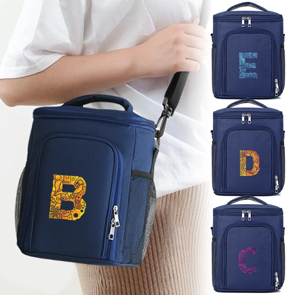 Cooler Insulated Case Durable Lunch Bags Picnic Food Bags Outdoor Travel Camping Organizer Case for Unisex Engrave Image Pattern