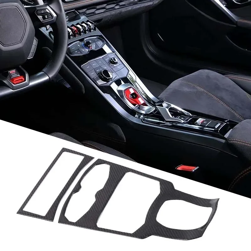 For Lamborghini Hurricane 580 610 2014-2021 real carbon fiber central control multimedia button decoration auto parts
