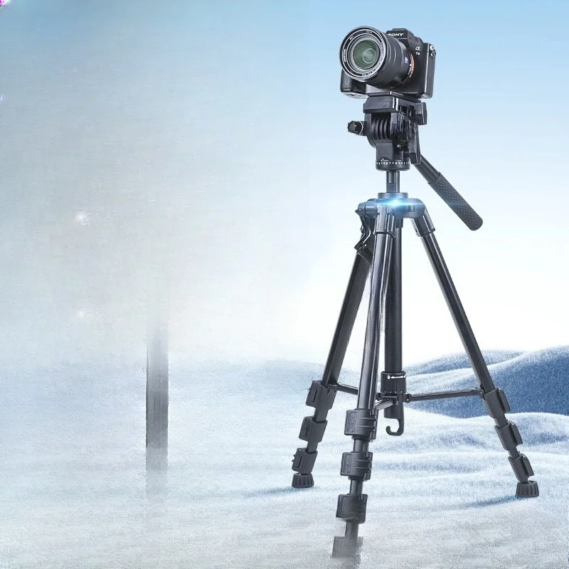 

Camera Tripod SLR Micro Single Professional Stability Bracket Hydraulic Damping PTZ Mobile Phone Outdoor Travel Selfie