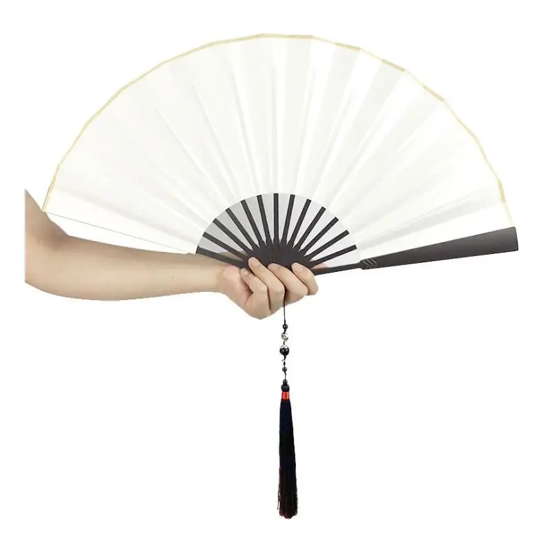 

Aluminum Alloy Ribs Tai Chi Fan Chinese Style Self-Defense Double-Sided Art Folding Hand Fan Classical Masculinity Metal Fan