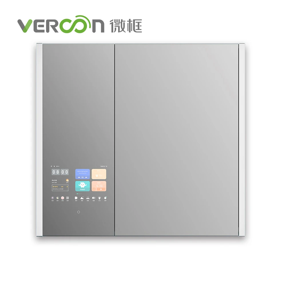 Janice 2025 NEW Trend  Android  Bluetooth Music Mirror Defogging Mirror Medicine Cabinet Bathroom LED Smart Magic Mirror TV