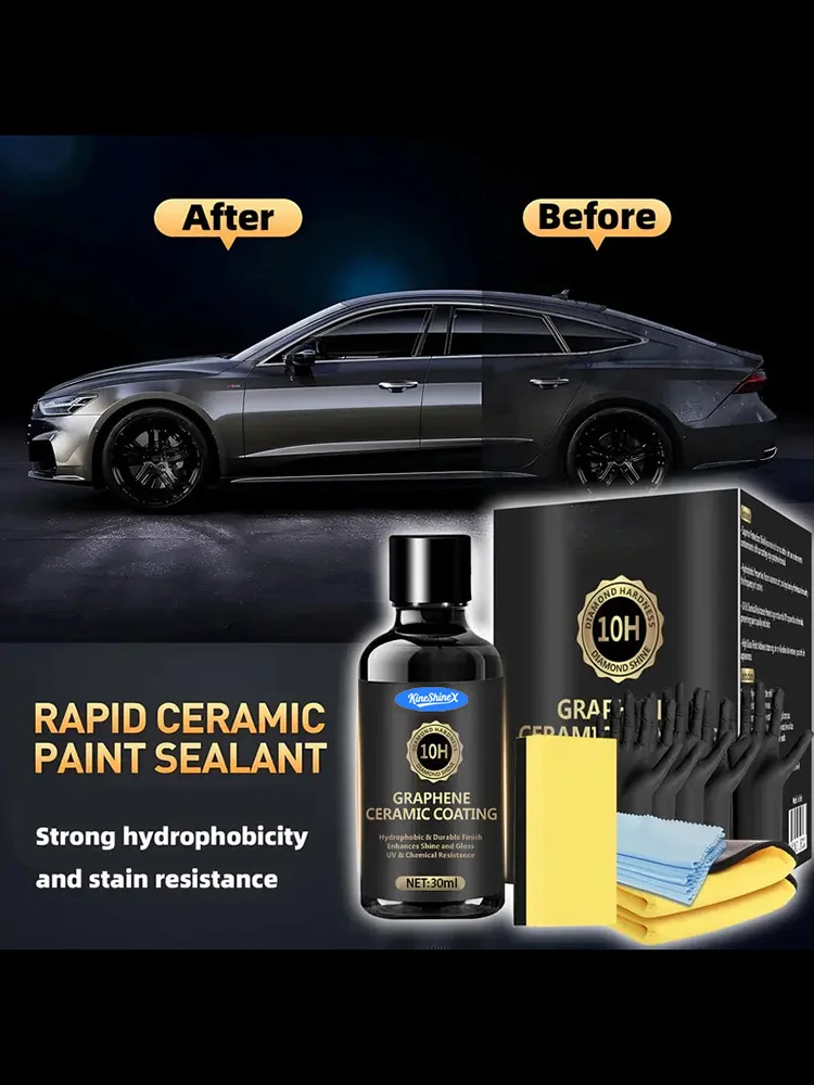 Graphene Ceramic Coating 20H/12H with Self Healing and UV Track Technology Car Detailing Professionals 10+ Years of Protection